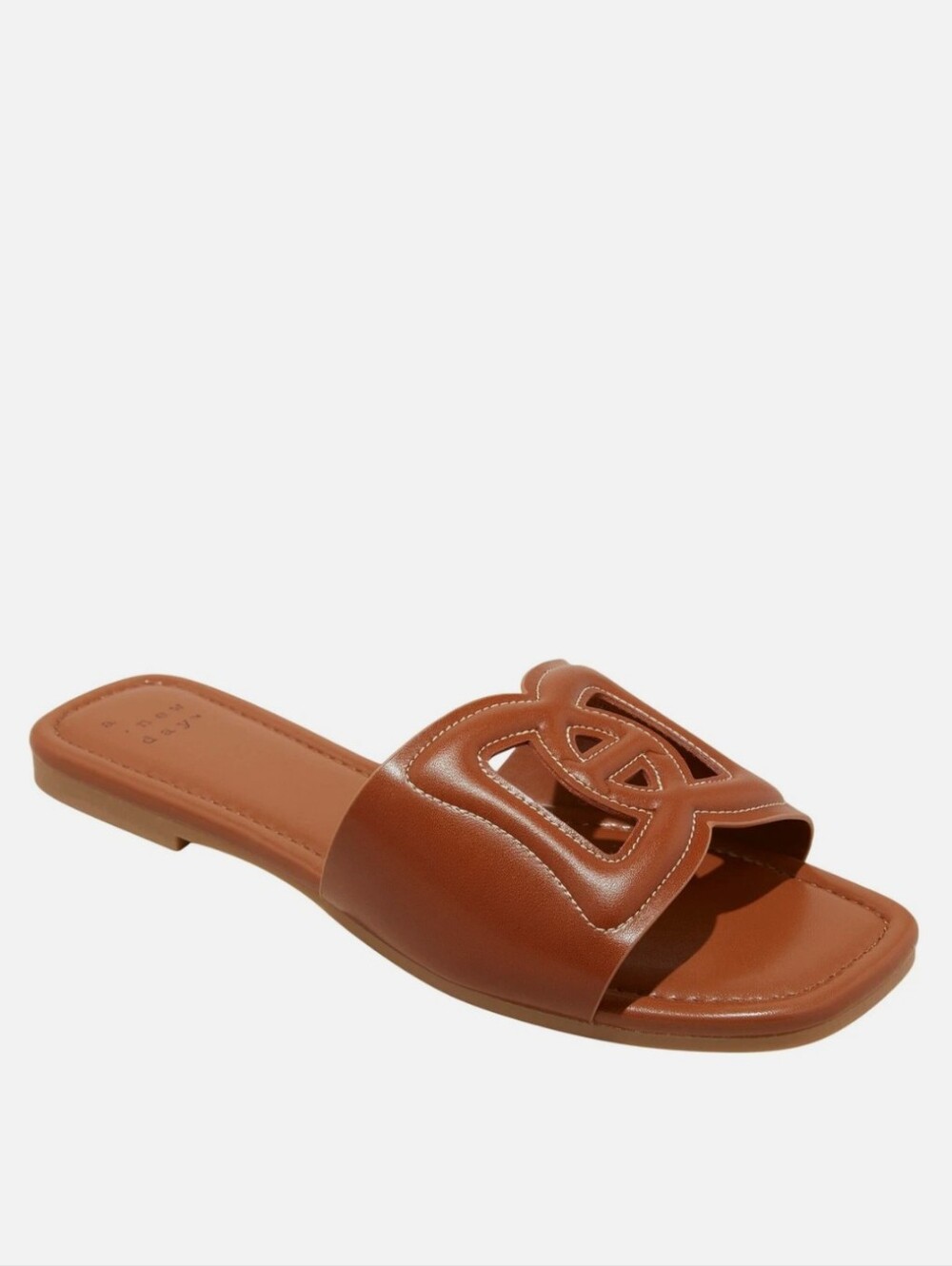 New w/Tags A New Day Deidra Double D Design Vegan Leather Flat Sandals